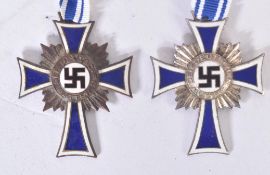 TWO WWII SECOND WORLD WAR GERMAN MOTHERS CROSS MEDALS