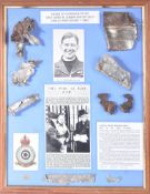 BATTLE OF BRITAIN INTEREST - FRAMED FRAGMENTS OF HAWKER HURRICANE