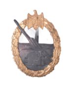 WWII SECOND WORLD WAR GERMAN KRIEGSMARINE COASTAL ARTILLERY BADGE