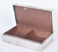 SILVER PLATED CIGARETTE BOX BELONGING TO F. O. MIKSCHE