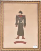 CARICATURE OF FERDINAND MIKSCHE IN CEZCH OFFICER'S UNIFORM