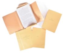 TWO COPY MANUSCRIPTS IN FRENCH OF F. O. MIKSCHE'S FINAL WORK