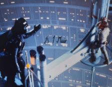 STAR WARS - BRIAN MUIR (VADER HELMET SCULPTOR) - AUTOGRAPHED 14X11