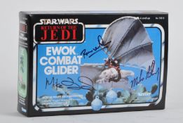 STAR WARS - AUTOGRAPHED EWOK COMBAT GLIDER BOX