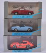 COLLECTION OF X3 MINICHAMPS 1/43 SCALE DIECAST MODEL CARS