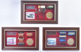 THREE VINTAGE MATCHBOX MODELS OF YESTERYEAR DIECAST DISPLAY CASES