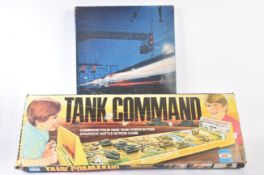 VINTAGE JOUEF CLOCKWORK TRAINSET & IDEAL TOY TANK COMMAND GAME