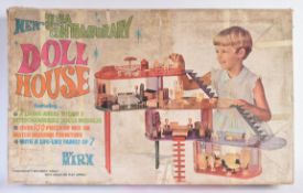 VINTAGE LOUIS MARX ULTRA CONTEMPORARY DOLLS HOUSE