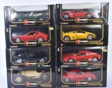 COLLECTION OF BURAGO 1/18 SCALE DIECAST MODEL CARS