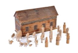 19TH CENTURY PRISONER OF WAR HAND CARVED NOAHS ARK