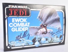 STAR WARS - AUTOGRAPHED EWOK COMBAT GLIDER BOX