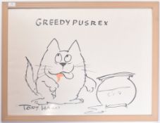 TONY HART (1925-2009) - GREEDY PUSREX - ORIGINAL ARTWORK