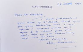 STAR WARS - SIR ALEC GUINNESS (1914-2000) - AUTOGRAPH