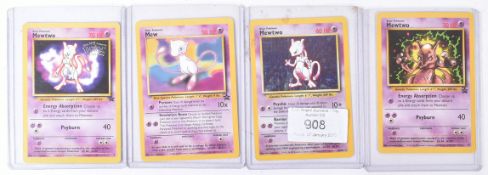 POKEMON - WIZARDS OF THE COASTS X4 MEWTWOS CARDS