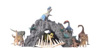 SCHLEICH VOLCANO PLAYSET WITH DINOSAURS
