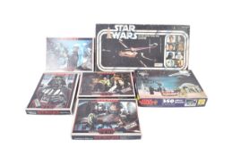 STAR WARS - COLLECTION OF VINTAGE JIGSAW PUZZLES & GAME
