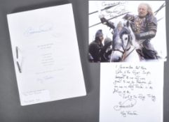 COLLECTION OF BERNARD HILL - LOTR - THE TWO TOWERS (2002) SCRIPT