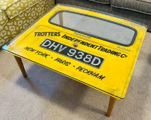 ONLY FOOLS & HORSES - RELIANT REGAL VAN DOOR CUSTOM COFFEE TABLE