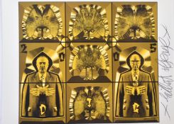 GILBERT AND GEORGE - ARTISTS - 'DIG' - AUTOGRAPHED POSTCARD