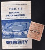 FOOTBALL PROGRAMMES - FINAL TIE MAY 2ND 1953