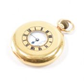 HALLMARKED 18CT GOLD HALF HUNTER POCKET WATCH