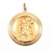 HALLMARKED 9CT GOLD ST CHRISTOPHER PENDANT