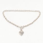 SILVER HEART TOGGLE NECKLACE