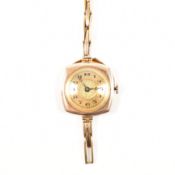 1920S 9CT GOLD HALLMARKED WRIST WATCH