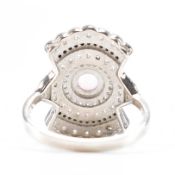 925 SILVER CZ SAPPHIRE & OPALITE DRESS RING