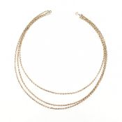 VICTORIAN TRIPLE CHAIN NECKLACE