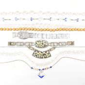 COLLECTION OF VINTAGE & ART DECO NECKLACES
