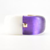 HAND CARVED ALEXIS BITTAR TWO TONE BANGLE
