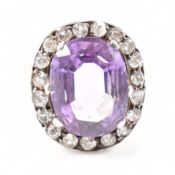 ANTIQUE AMETHYST & DIAMOND DRESS RING