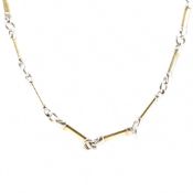 HALLMARKED 9CT GOLD BI TONE NECKLACE