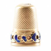 VICTORIAN GOLD & ENAMEL THIMBLE