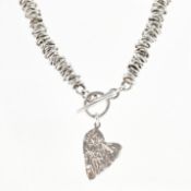 HALLMARKED SILVER HEART TOGGLE NECKLACE