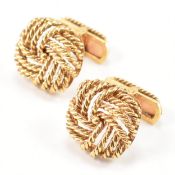 18CT GOLD CARTIER KNOT CUFFLINKS