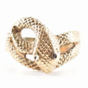 HALLMARKED 9CT GOLD SNAKE RING