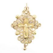 ANTIQUE FRENCH HIGH CARAT GOLD FILIGREE CRUCIFIX PENDANT