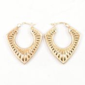 PAIR OF HALLMARKED 9CT GOLD CREOLES EARRINGS