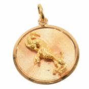 18CT GOLD ARIES STAR SIGN PENDANT
