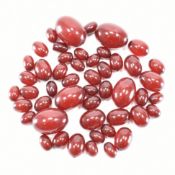 VINTAGE CHERRY BAKELITE GRADUATING OVAL BEADS