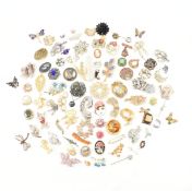 COLLECTION OF ASSORTED COSTUME JEWELLERY BROOCH PINS