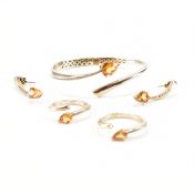 SILVER CITRINE & CZ JEWELLERY SUITE