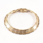 VINTAGE 9CT GOLD PANEL BRACELET