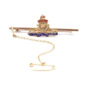 VINTAGE GOLD REGIMENT BAR BROOCH