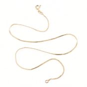 HALLMARKED 9CT GOLD SERPENTINE CHAIN NECKLACE