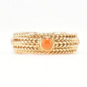 STERLÉ PARIS 18CT GOLD & CARNELIAN BAND RING