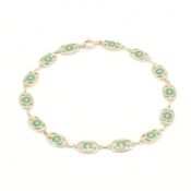 EDWARDIAN GOLD & ENAMEL PANEL BRACELET