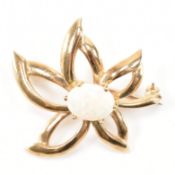 HALLMARKED 9CT GOLD & OPAL BROOCH PIN